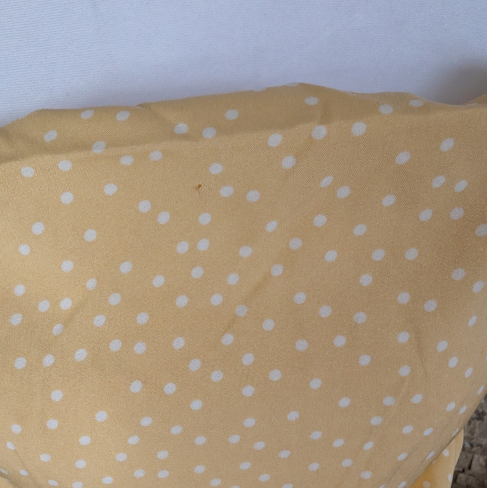 Yellow Polka Dot Cowl Neck Mini Dress Feminine Spring Date Look Sz M image 5